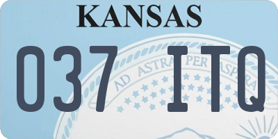 KS license plate 037ITQ