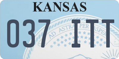 KS license plate 037ITT