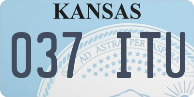 KS license plate 037ITU