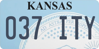 KS license plate 037ITY