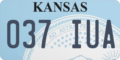 KS license plate 037IUA