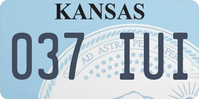 KS license plate 037IUI