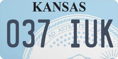KS license plate 037IUK