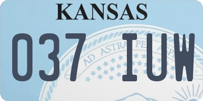 KS license plate 037IUW