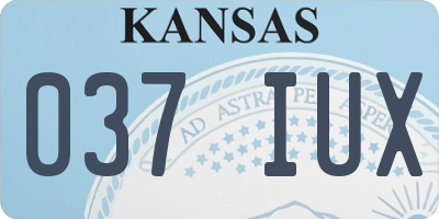 KS license plate 037IUX