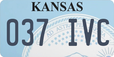 KS license plate 037IVC