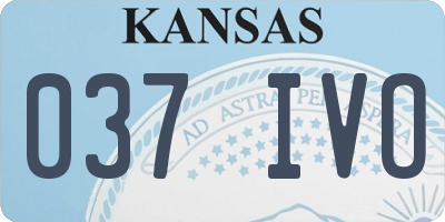 KS license plate 037IVO