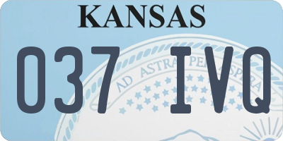 KS license plate 037IVQ