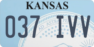 KS license plate 037IVV