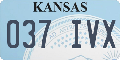 KS license plate 037IVX