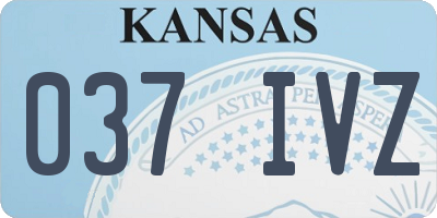 KS license plate 037IVZ