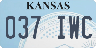 KS license plate 037IWC