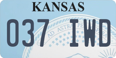 KS license plate 037IWD