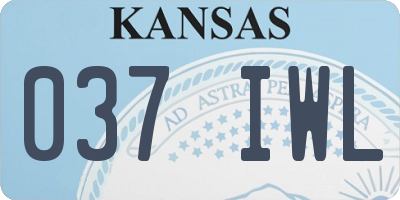 KS license plate 037IWL