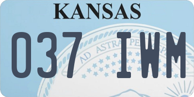 KS license plate 037IWM