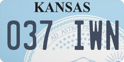 KS license plate 037IWN