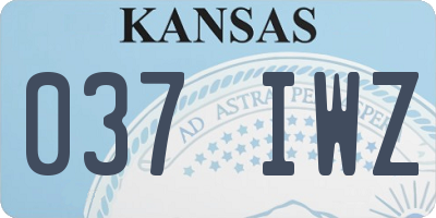 KS license plate 037IWZ