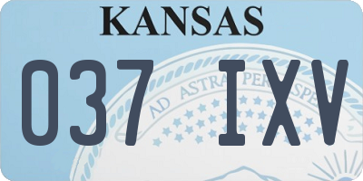 KS license plate 037IXV