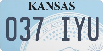 KS license plate 037IYU