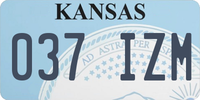 KS license plate 037IZM