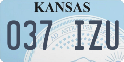 KS license plate 037IZU