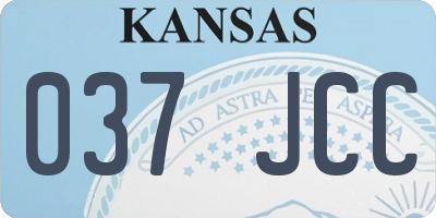 KS license plate 037JCC