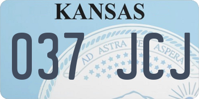 KS license plate 037JCJ