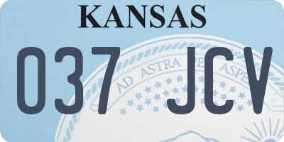 KS license plate 037JCV