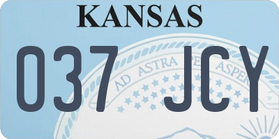 KS license plate 037JCY