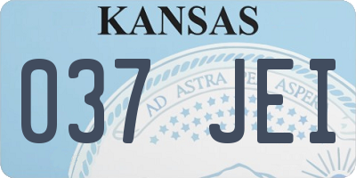 KS license plate 037JEI