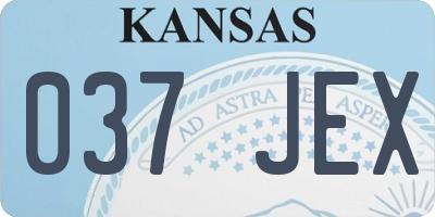 KS license plate 037JEX