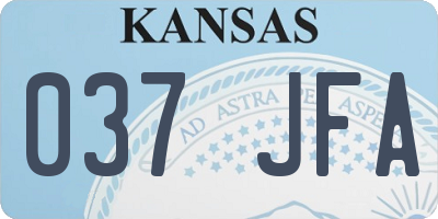 KS license plate 037JFA