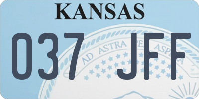 KS license plate 037JFF