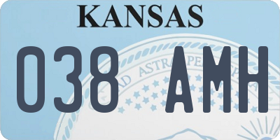KS license plate 038AMH