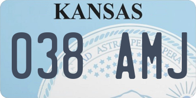 KS license plate 038AMJ