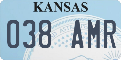 KS license plate 038AMR