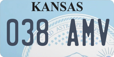 KS license plate 038AMV