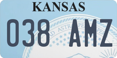 KS license plate 038AMZ
