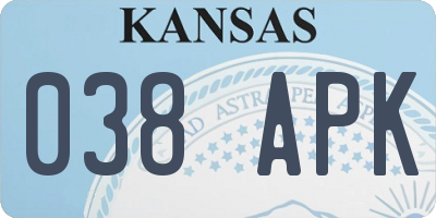KS license plate 038APK