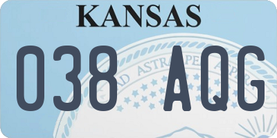 KS license plate 038AQG