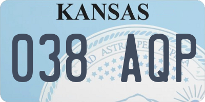 KS license plate 038AQP