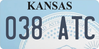 KS license plate 038ATC