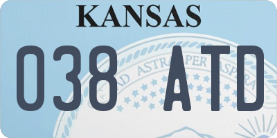 KS license plate 038ATD