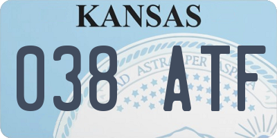 KS license plate 038ATF