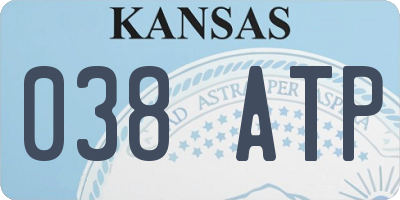 KS license plate 038ATP