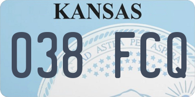 KS license plate 038FCQ