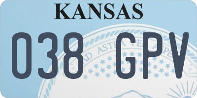 KS license plate 038GPV