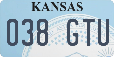 KS license plate 038GTU
