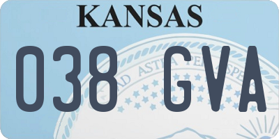 KS license plate 038GVA