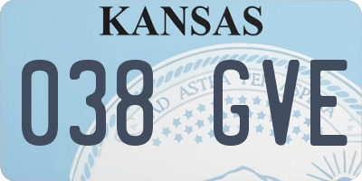KS license plate 038GVE